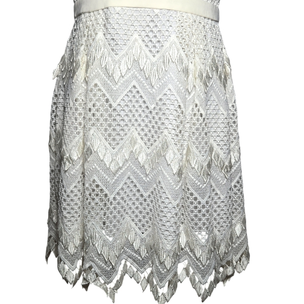 NWT Adelyn Rae White Crochet Dress Size Medium - Picture 4 of 13